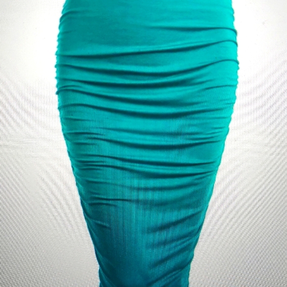 Ruched High Waist Pencil Skirt - Picture 1 of 6